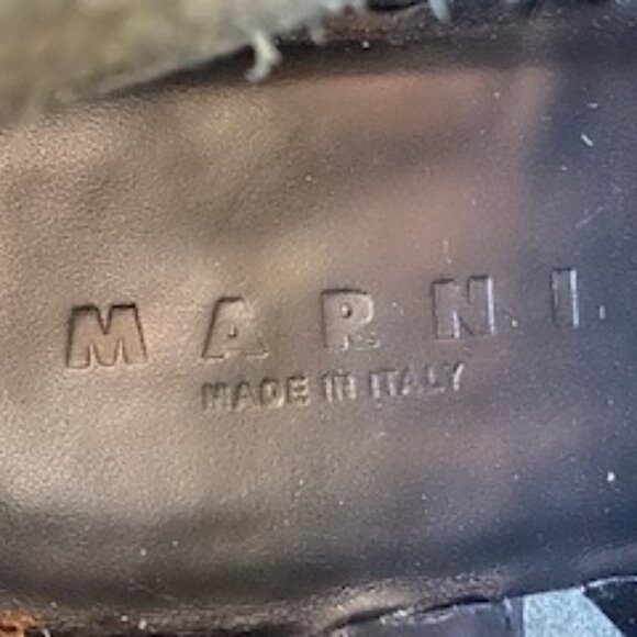 Brand New Marni Black Leather Combat Boots sz US 12 - Picture 5 of 12